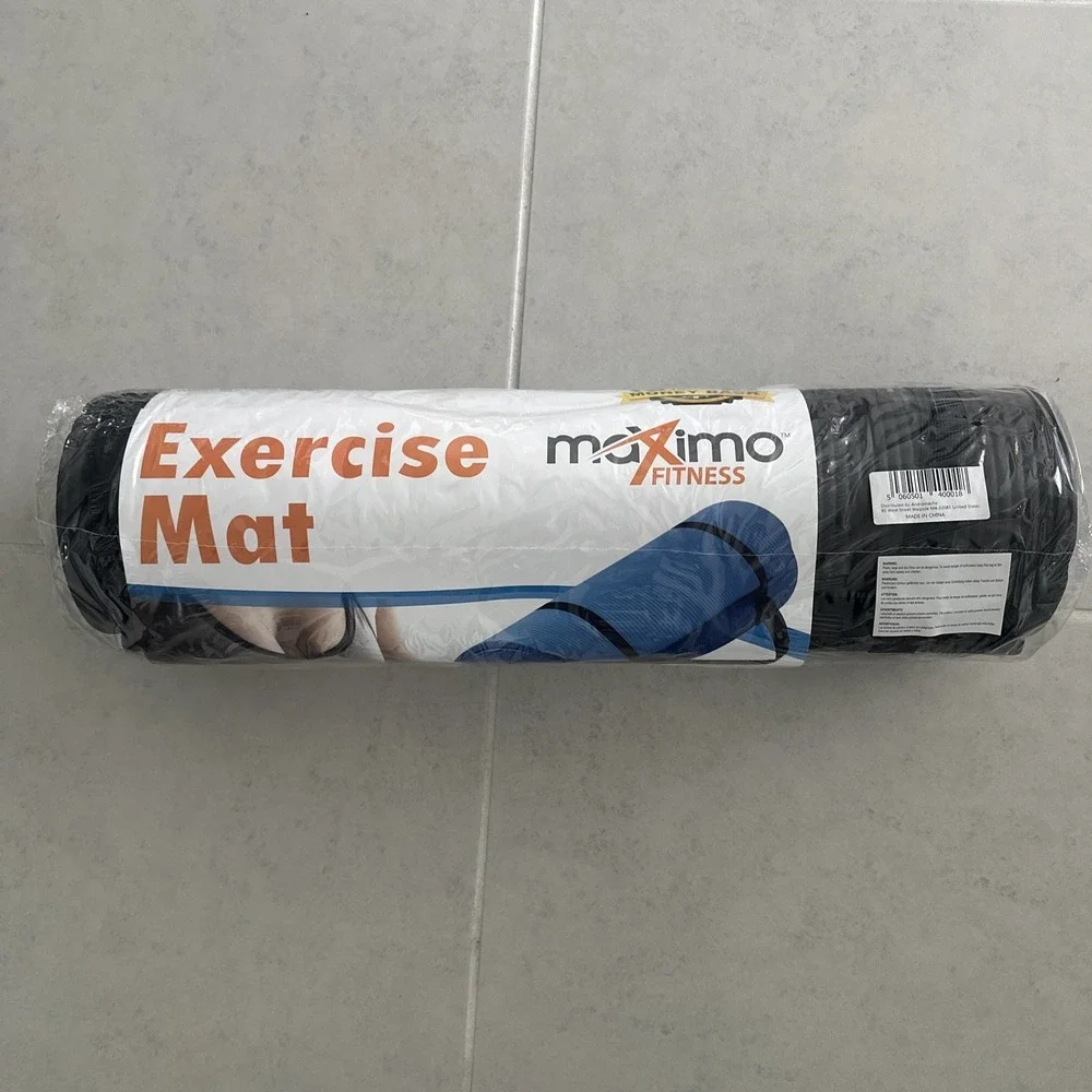 Maximo Yoga Fitness Mat Extra Thick Multipurpose Workout (Meas: 72 x 24) Black